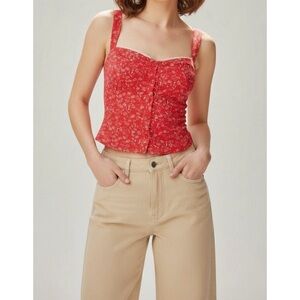 FOR LOVE & LEMONS Chianti Top, Red Roses, Small